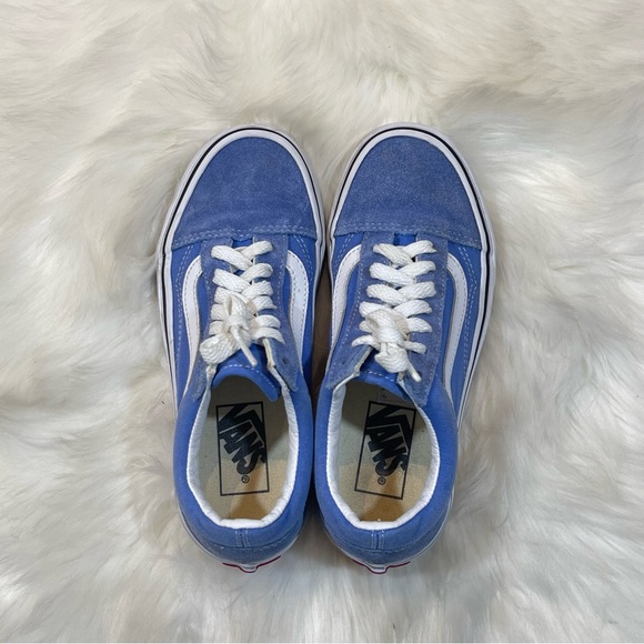 Vans Women’s Old Skool Blue/White Lace Up Sneakers - Picture 8 of 11